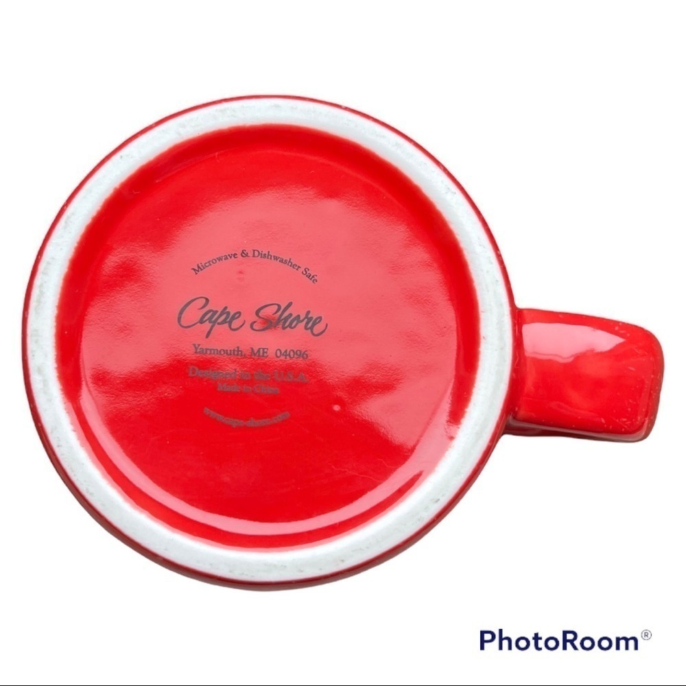 Cape Shore Red Etched Lobster 15 Ounce Coffee Tea Mug Cup - Picture 4 of 6